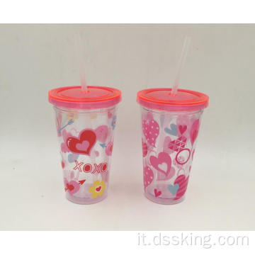 Tumbler a doppia parete da 16 once con foglio di inserzione in PVC